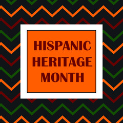National Hispanic Heritage month concept. Colorful banner, poster, brochure, flyer, greeting card template. Geometrical background.
