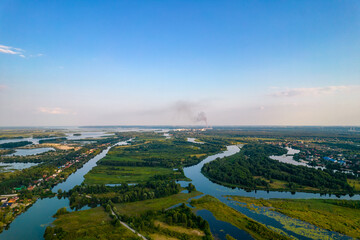 Aerial view of the river