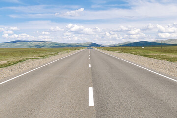 Mountain road Chuysky Trakt. Altai republic, Siberia, Russia.