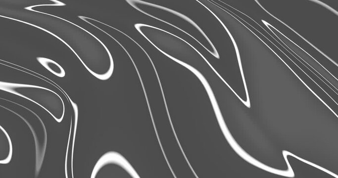 Abstract gray lines flow in waves. The background of the canvas is swaying.