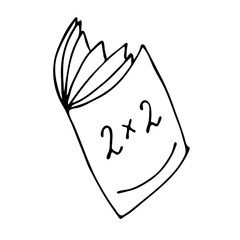 Doodle school notebook. Handmade for greetings, layouts, illustrations, messages, websites. 