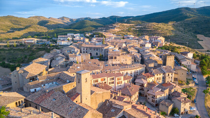 Fototapeta na wymiar aerial view of sos del rey catolico town, Spain