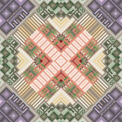 Creative bright abstract drawing with figures.