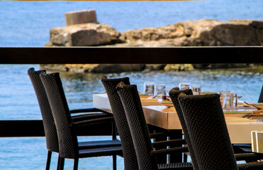 Bar with terrace on Cabo de Palos beach