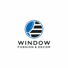 Blind windows curtain furniture logo design decoration