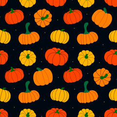 Colorful autumn pumpkins. vector illustration 