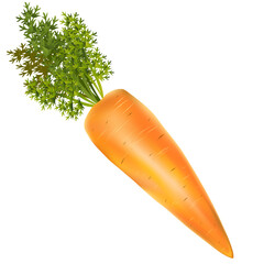 Carrot in realism style isolated on white background. Veggies vector illustration.
