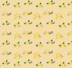 vector vanilla flower plant leaf backfround eps 10