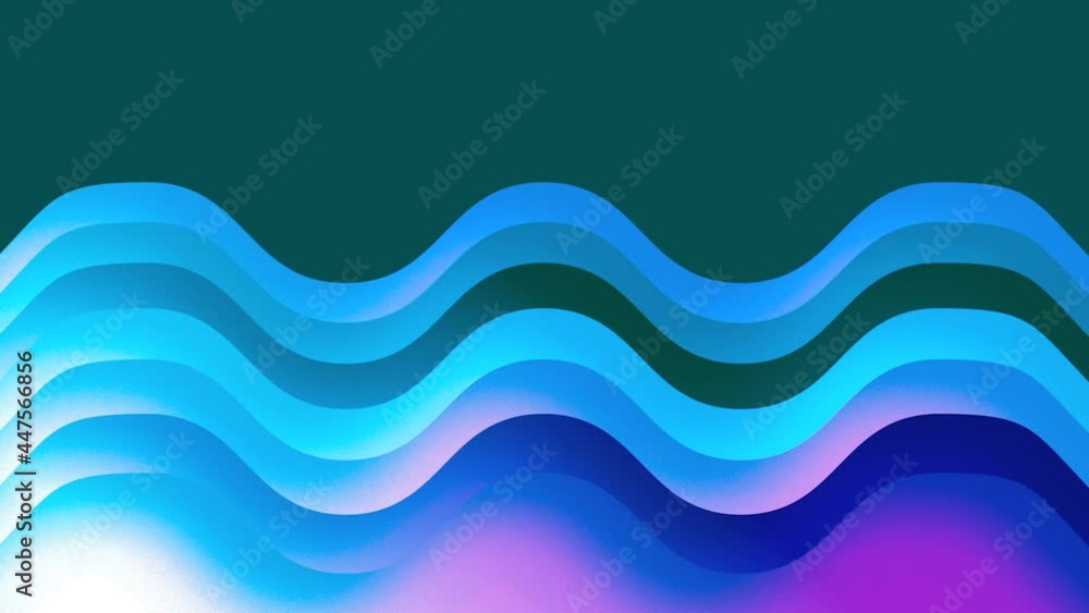 Poster wavy layers move up and down. motion. wavy layers with different shades of colors rise and fall chan