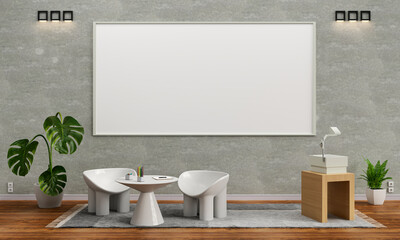 Tutor room interior for kindergarten by loft tone, 3D rendering