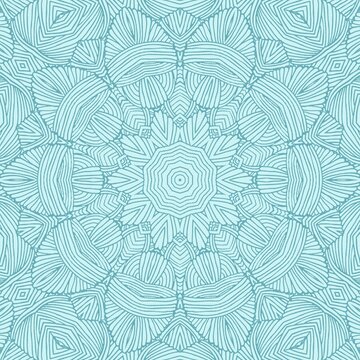 illustration of blue background with mandala pattern