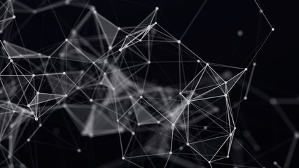 Digital technology background. Network connection dots and lines. Futuristic background for presentation design. 3d