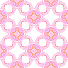 Ethnic hand painted pattern. Orange stylish boho