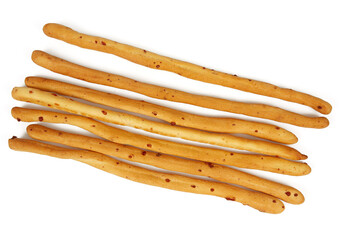 bread sticks isolated on white background