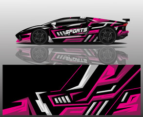 Car decal wrap design vector
