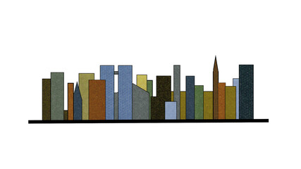Fototapeta na wymiar abstract city skyline graphic art