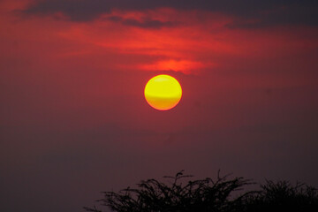 sunset in the mountains
