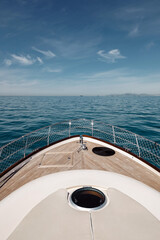 sea ​​view from the bow of the yacht - 447572086