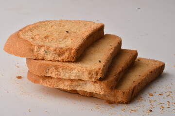 Crunchy Rusk or Toast for healthy life.