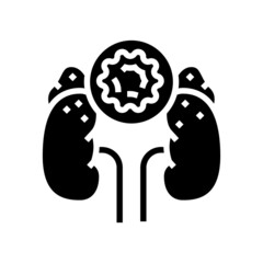 cushing cortisol syndrome glyph icon vector. cushing cortisol syndrome sign. isolated contour symbol black illustration