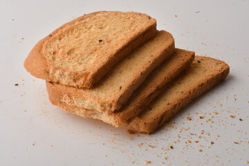 Crunchy Rusk or Toast for healthy life.