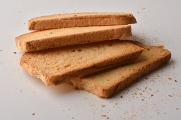Crunchy Rusk or Toast for healthy life.