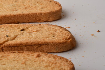 Crunchy Rusk or Toast for healthy life.
