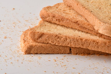 Crunchy Rusk or Toast for healthy life.