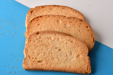 Crunchy Rusk or Toast for healthy life.