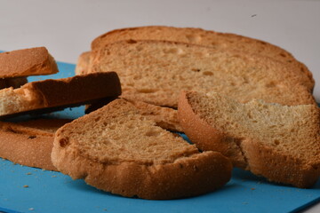 Crunchy Rusk or Toast for healthy life.