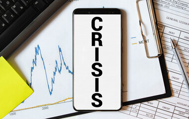 Businessman holding a card with word Credit. Crisis management loan for business concept.