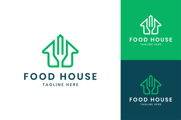 food house line art logo design