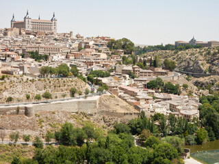Fototapeta na wymiar Toledo Spain Cityscape with the Alcázar of Toledo