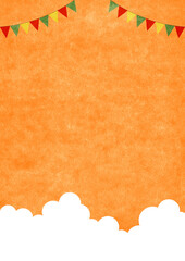 Obraz premium 水彩風 秋の空