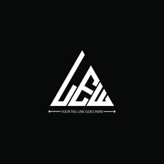 LEW letter logo creative design. LEW unique design © MdAminul