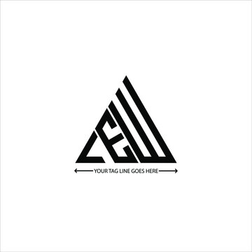LEW letter logo creative design. LEW unique design