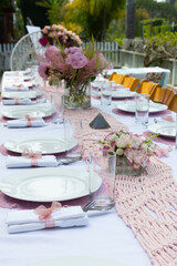 Bridal, wedding, Baby shower party settings decoration