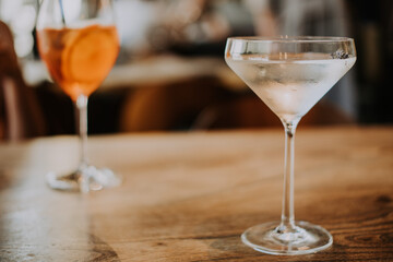 A table topped with cocktails