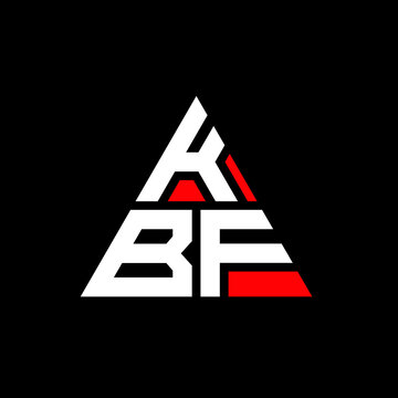 KBF triangle letter logo design with triangle shape. KBF triangle logo design monogram. KBF triangle vector logo template with red color. KBF triangular logo Simple, Elegant, and Luxurious Logo. KBF 