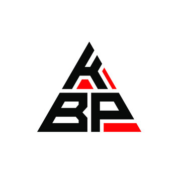 KBP triangle letter logo design with triangle shape. KBP triangle logo design monogram. KBP triangle vector logo template with red color. KBP triangular logo Simple, Elegant, and Luxurious Logo. KBP 