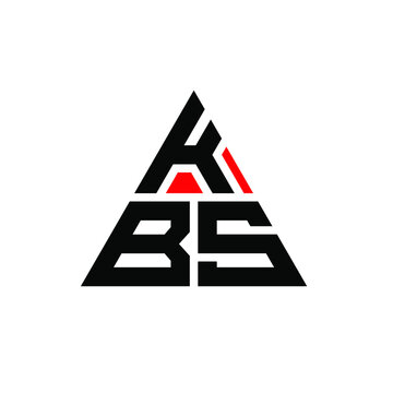 KBS triangle letter logo design with triangle shape. KBS triangle logo design monogram. KBS triangle vector logo template with red color. KBS triangular logo Simple, Elegant, and Luxurious Logo. KBS 