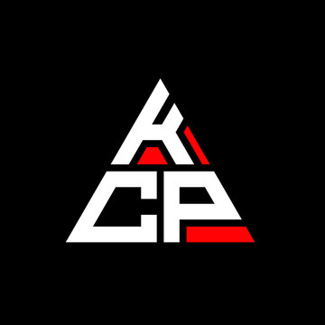 KCP triangle letter logo design with triangle shape. KCP triangle logo design monogram. KCP triangle vector logo template with red color. KCP triangular logo Simple, Elegant, and Luxurious Logo. KCP 
