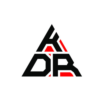 KDR triangle letter logo design with triangle shape. KDR triangle logo design monogram. KDR triangle vector logo template with red color. KDR triangular logo Simple, Elegant, and Luxurious Logo. KDR 
