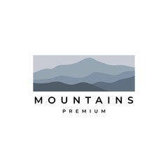 Mountain logo design illustration vector template