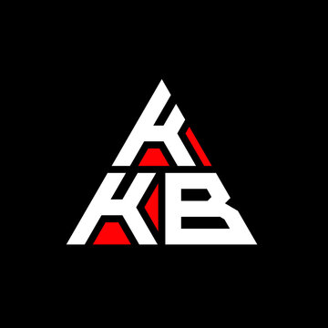 KKB triangle letter logo design with triangle shape. KKB triangle logo design monogram. KKB triangle vector logo template with red color. KKB triangular logo Simple, Elegant, and Luxurious Logo. KKB 