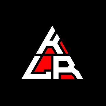KLR triangle letter logo design with triangle shape. KLR triangle logo design monogram. KLR triangle vector logo template with red color. KLR triangular logo Simple, Elegant, and Luxurious Logo. KLR 
