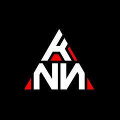 KNN triangle letter logo design with triangle shape. KNN triangle logo design monogram. KNN triangle vector logo template with red color. KNN triangular logo Simple, Elegant, and Luxurious Logo. KNN 