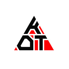KOT triangle letter logo design with triangle shape. KOT triangle logo design monogram. KOT triangle vector logo template with red color. KOT triangular logo Simple, Elegant, and Luxurious Logo. KOT  © mamun25g