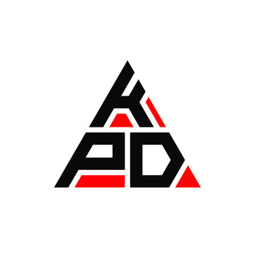 KPD triangle letter logo design with triangle shape. KPD triangle logo design monogram. KPD triangle vector logo template with red color. KPD triangular logo Simple, Elegant, and Luxurious Logo. KPD 