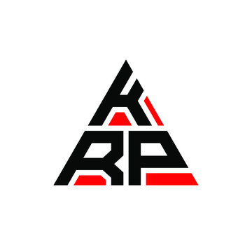 KRP triangle letter logo design with triangle shape. KRP triangle logo design monogram. KRP triangle vector logo template with red color. KRP triangular logo Simple, Elegant, and Luxurious Logo. KRP 